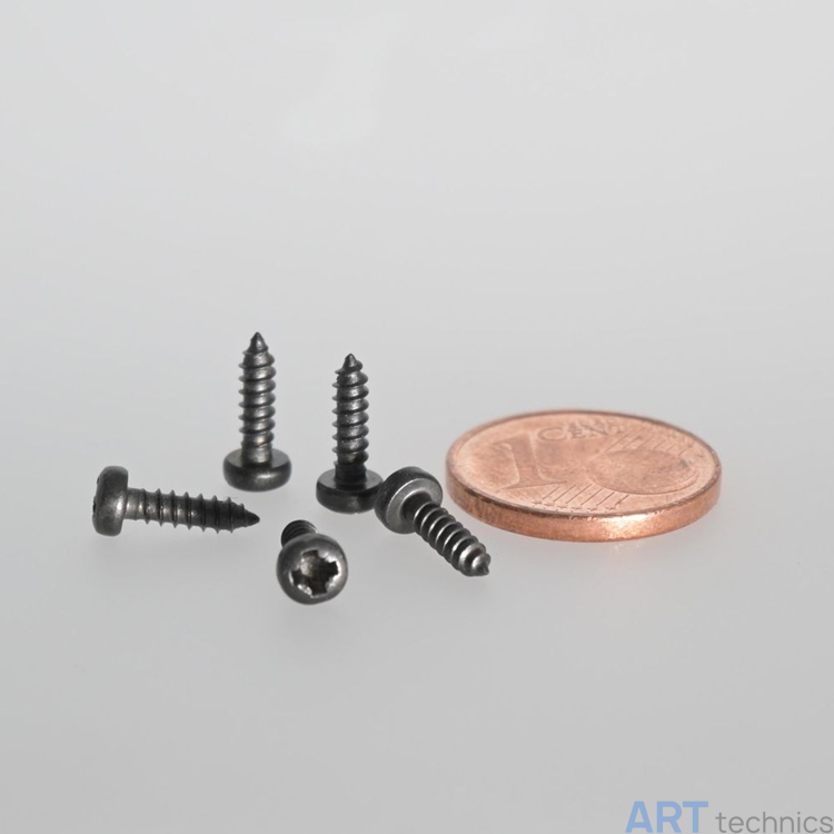 Шурупы Temart, чёрные, разм. 2,2 x 8,0 мм, для упругих пластин